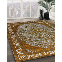 Mid-Century Modern Brown Oriental Rug, urb2986