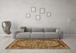 Machine Washable Oriental Brown Industrial Rug in a Living Room,, wshurb2986brn