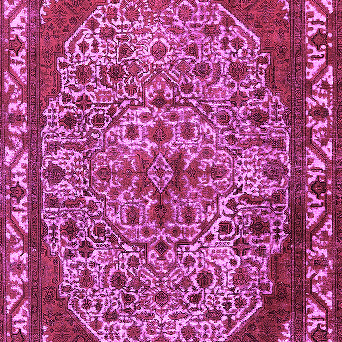 Machine Washable Oriental Pink Industrial Rug, wshurb2986pnk