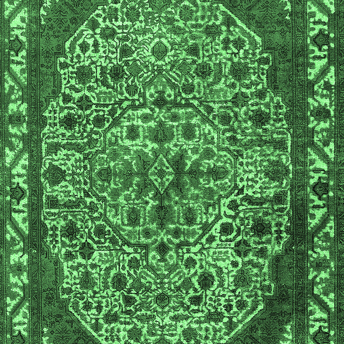 Machine Washable Oriental Emerald Green Industrial Area Rugs, wshurb2986emgrn