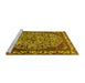 Sideview of Machine Washable Oriental Yellow Industrial Rug, wshurb2986yw