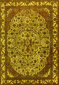 Oriental Yellow Industrial Rug, urb2986yw