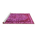 Sideview of Machine Washable Oriental Pink Industrial Rug, wshurb2986pnk