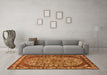 Machine Washable Oriental Orange Industrial Area Rugs in a Living Room, wshurb2986org