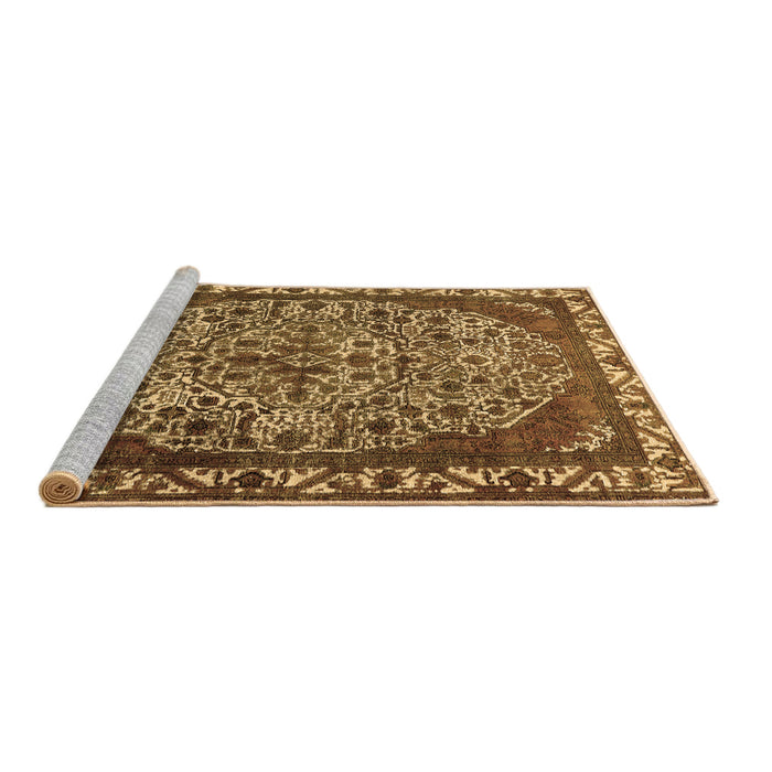 Sideview of Machine Washable Oriental Brown Industrial Rug, wshurb2986brn