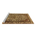 Sideview of Machine Washable Oriental Brown Industrial Rug, wshurb2986brn