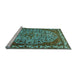 Sideview of Machine Washable Oriental Light Blue Industrial Rug, wshurb2986lblu