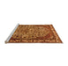 Sideview of Machine Washable Oriental Orange Industrial Area Rugs, wshurb2986org