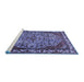 Sideview of Machine Washable Oriental Blue Industrial Rug, wshurb2986blu