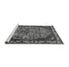 Sideview of Machine Washable Oriental Gray Industrial Rug, wshurb2986gry