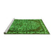 Sideview of Machine Washable Oriental Green Industrial Area Rugs, wshurb2986grn