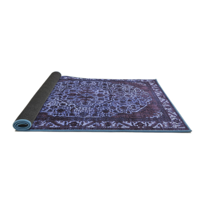 Sideview of Oriental Blue Industrial Rug, urb2986blu