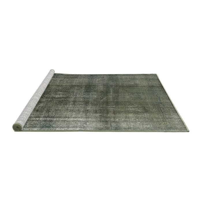 Sideview of Machine Washable Industrial Modern Dark Olive Green Rug, wshurb2987