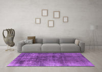 Machine Washable Oriental Purple Industrial Rug, wshurb2987pur