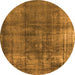 Round Oriental Orange Industrial Rug, urb2987org