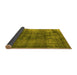 Sideview of Oriental Yellow Industrial Rug, urb2987yw