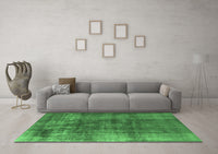 Machine Washable Oriental Emerald Green Industrial Rug, wshurb2987emgrn