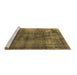 Sideview of Machine Washable Oriental Brown Industrial Rug, wshurb2987brn