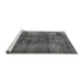 Sideview of Machine Washable Oriental Gray Industrial Rug, wshurb2987gry