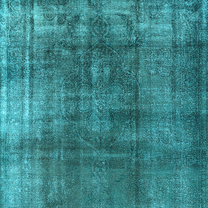 Machine Washable Oriental Light Blue Industrial Rug, wshurb2987lblu