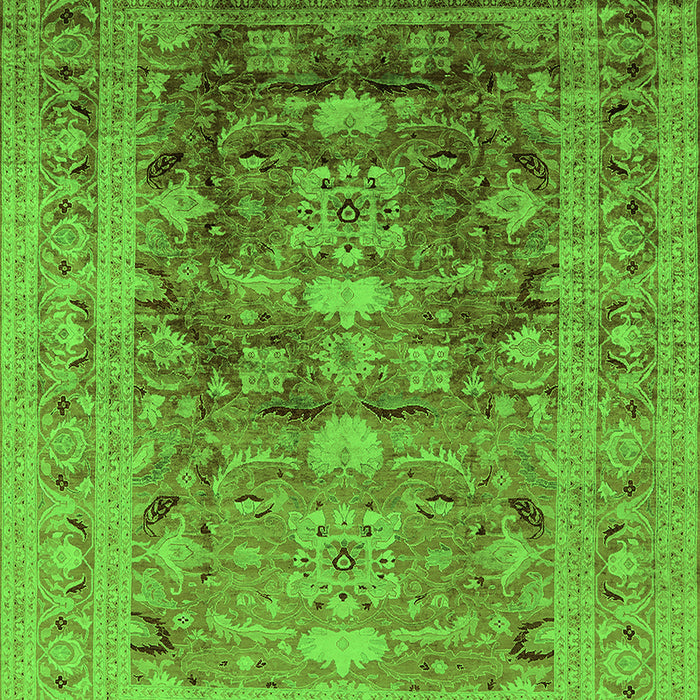 Oriental Green Traditional Rug, urb2988grn
