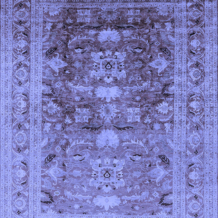Machine Washable Oriental Blue Traditional Rug, wshurb2988blu
