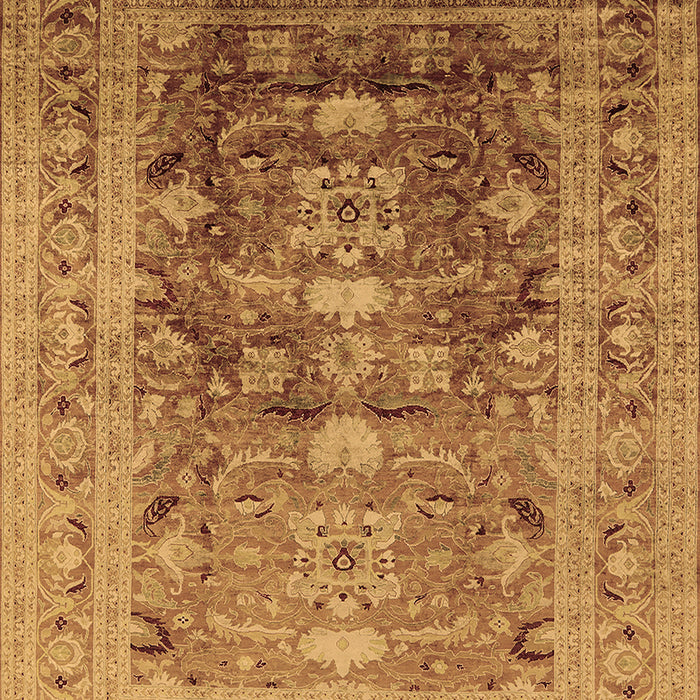 Machine Washable Oriental Brown Traditional Rug, wshurb2988brn