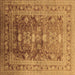 Square Oriental Brown Traditional Rug, urb2988brn