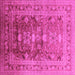 Square Oriental Pink Traditional Rug, urb2988pnk