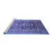 Sideview of Machine Washable Oriental Blue Traditional Rug, wshurb2988blu