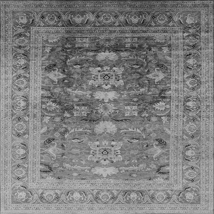 Square Oriental Gray Traditional Rug, urb2988gry