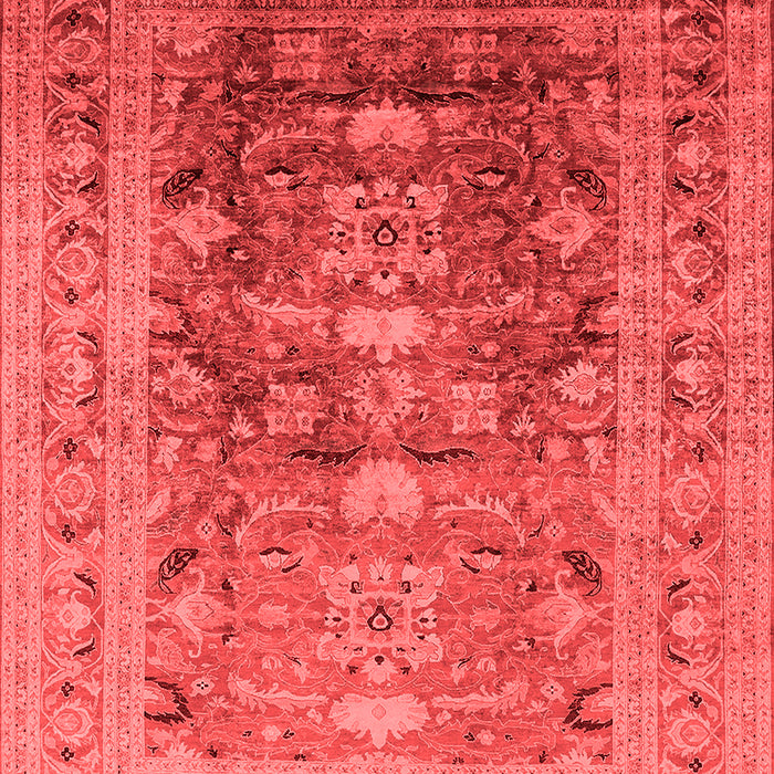 Machine Washable Oriental Red Traditional Rug, wshurb2988red