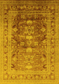 Oriental Yellow Traditional Rug, urb2988yw