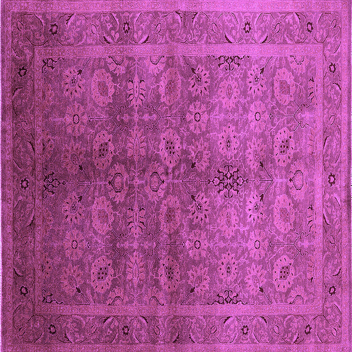 Square Oriental Purple Traditional Rug, urb2989pur