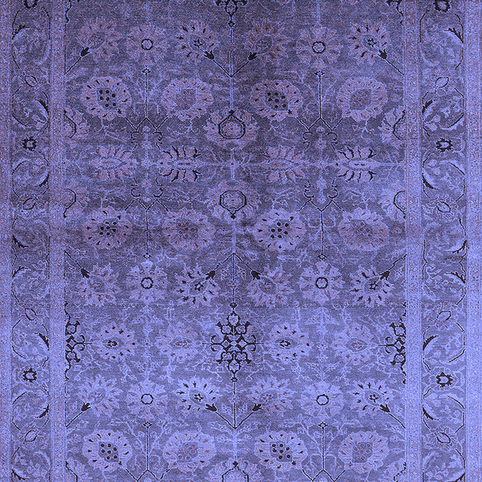 Machine Washable Oriental Blue Traditional Rug, wshurb2989blu
