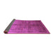 Sideview of Oriental Purple Traditional Rug, urb2989pur