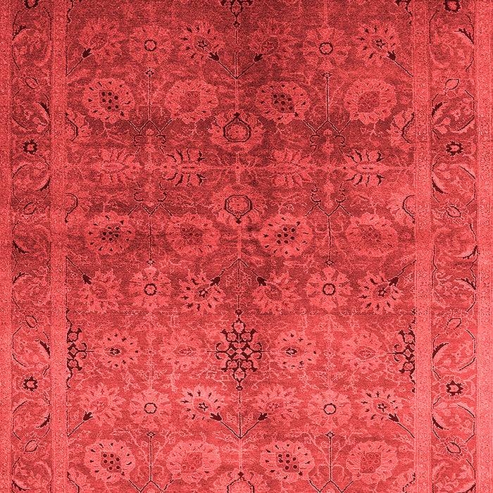 Machine Washable Oriental Red Traditional Rug, wshurb2989red