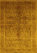 Oriental Yellow Traditional Rug, urb2989yw