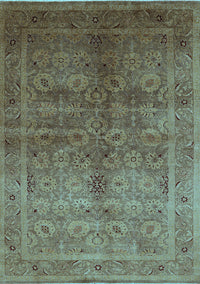 Oriental Light Blue Traditional Rug, urb2989lblu