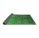 Sideview of Oriental Emerald Green Traditional Rug, urb2989emgrn