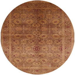 Round Machine Washable Industrial Modern Mahogany Brown Rug, wshurb2989