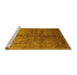 Sideview of Machine Washable Oriental Yellow Traditional Rug, wshurb2989yw