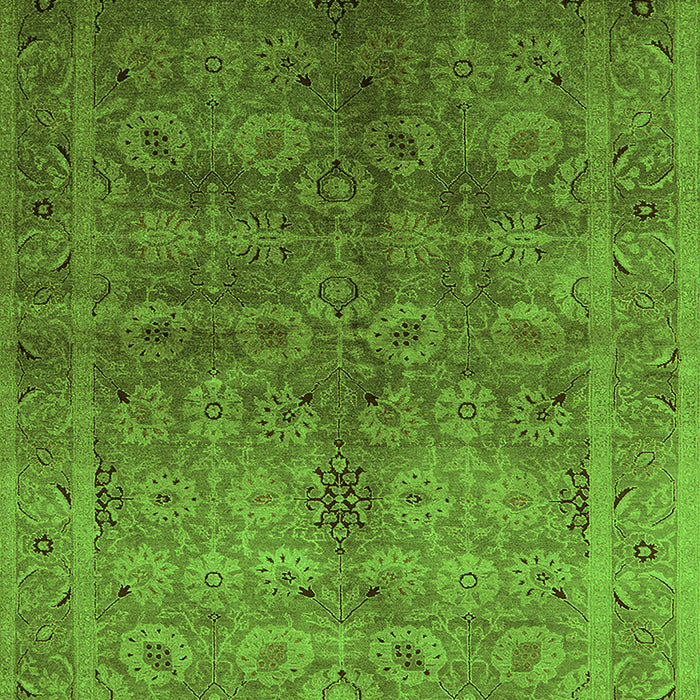 Oriental Green Traditional Rug, urb2989grn