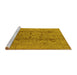 Sideview of Machine Washable Oriental Yellow Industrial Rug, wshurb2990yw