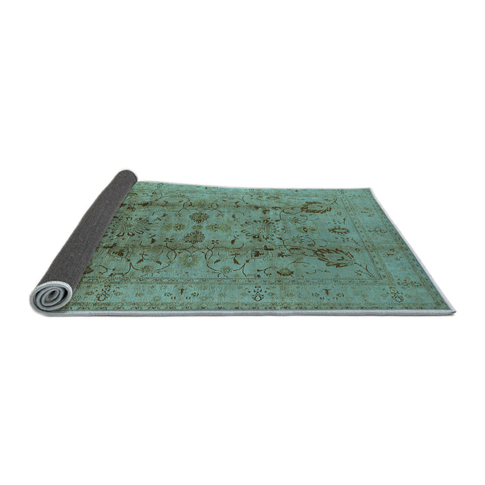 Sideview of Oriental Light Blue Industrial Rug, urb2990lblu