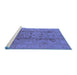 Sideview of Machine Washable Oriental Blue Industrial Rug, wshurb2990blu