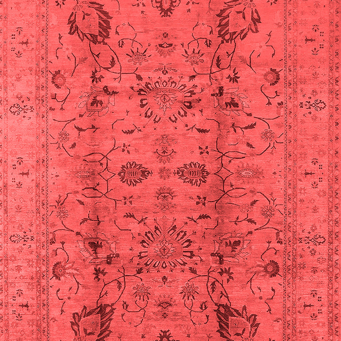 Machine Washable Oriental Red Traditional Rug, wshurb2991red