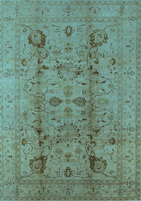 Oriental Light Blue Traditional Rug, urb2991lblu