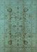 Oriental Light Blue Traditional Rug, urb2991lblu