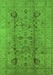 Oriental Green Traditional Rug, urb2991grn
